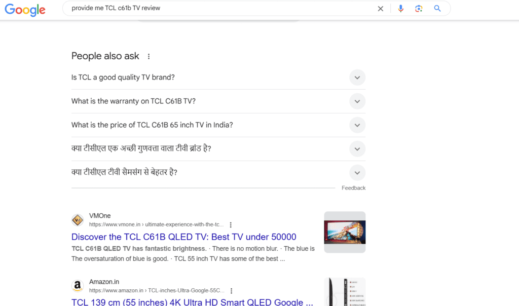 tcl c61b - voice search optimization - AEO